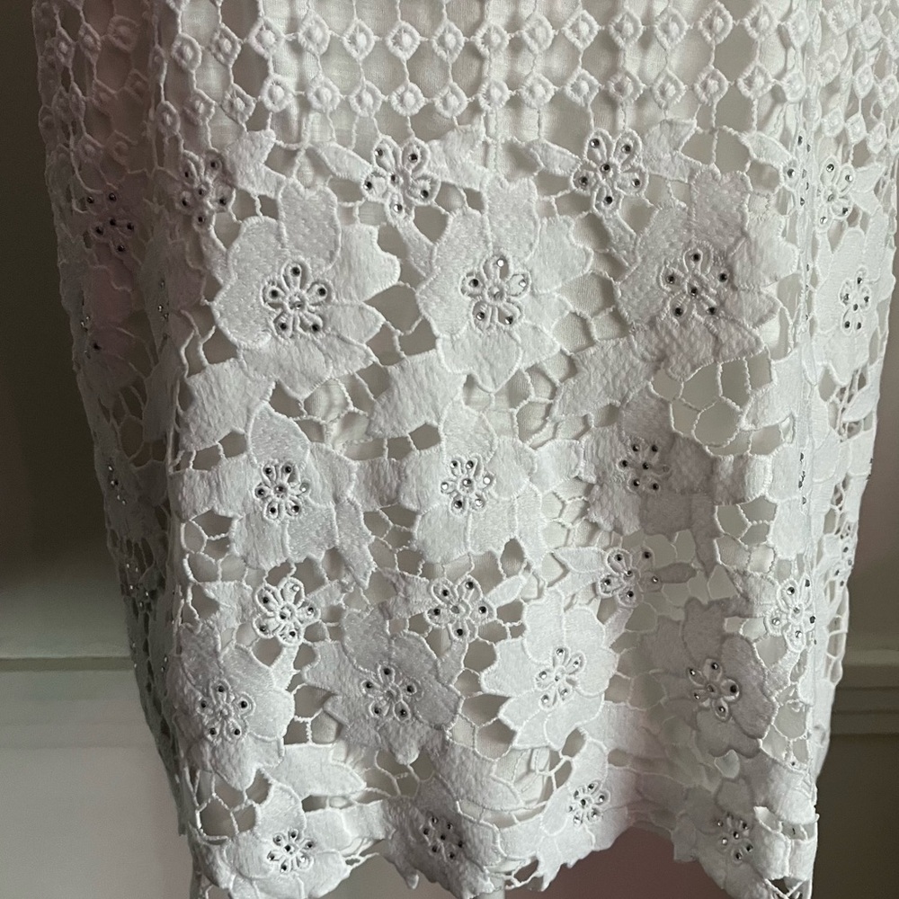 INC International Concepts • NWT White Floral Lace Tank Top - Picture 2 of 5